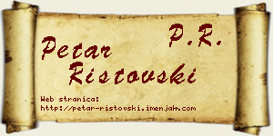Petar Ristovski vizit kartica